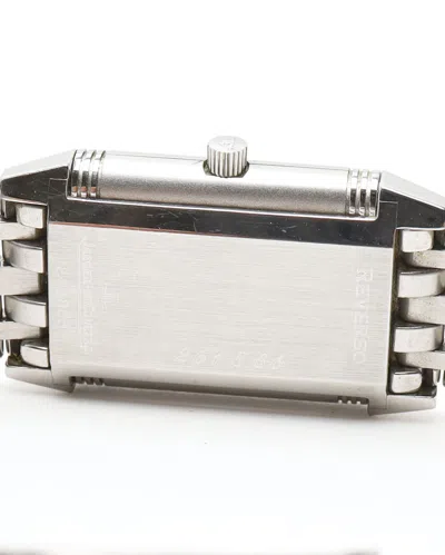 Jaeger-lecoultre Reverso 20mm Ref 261.8.86 Rare Black Dial Manual Watch In Silver