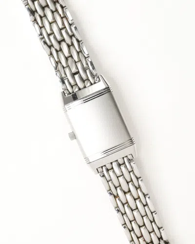 Jaeger-lecoultre Reverso 20mm Ref 261.8.86 Rare Black Dial Manual Watch In Silver
