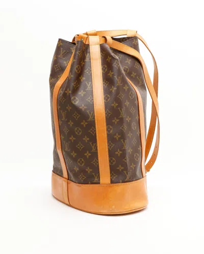 Pre-owned Louis Vuitton Monogram Randonnée Gm Bag In Brown