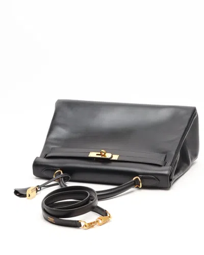 Pre-owned Hermes Hermès Kelly Sellier 32 Box Bag In Black