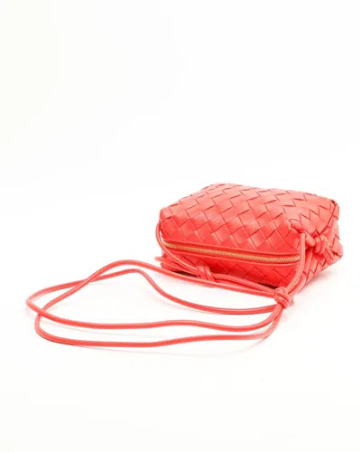 Bottega Veneta Intrecciato Mini Loop Camera Bag In Red