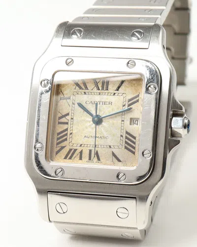 Cartier Santos Galbée 29mm Ref 2319 Tropical Automatic Watch In Gray