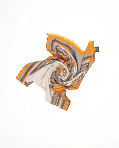 Pre-owned Hermes Hermès Rectangle Cashmere Silk Stole In Multi