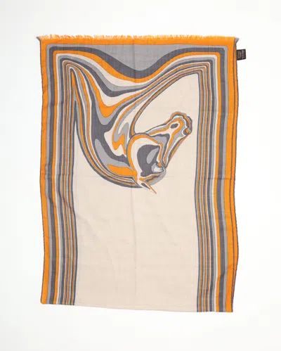 Pre-owned Hermes Hermès Rectangle Cashmere Silk Stole In Multi