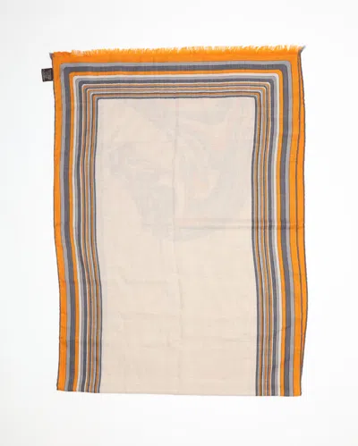 Pre-owned Hermes Hermès Rectangle Cashmere Silk Stole In Multi