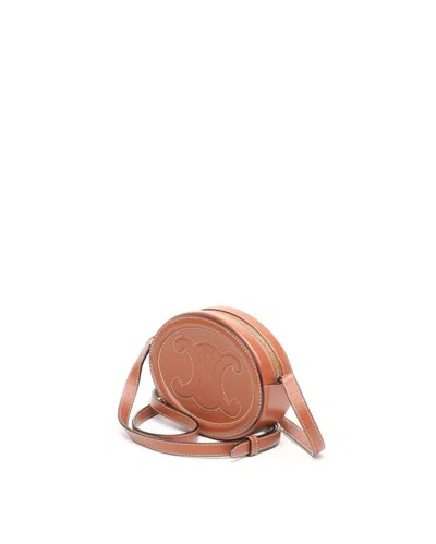 Celine Céline Oval Cuir Triomphe Bag In Brown