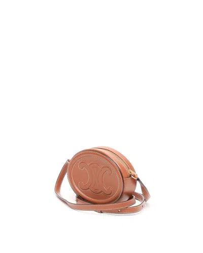 Celine Céline Oval Cuir Triomphe Bag In Brown