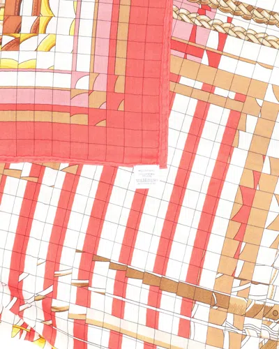 Pre-owned Hermes Hermès 130 Cashmere Silk Scarf In Multi