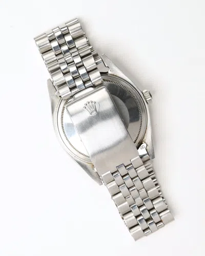 Rolex Datejust 36mm Ref 1601 Linen Dial Watch In Silver