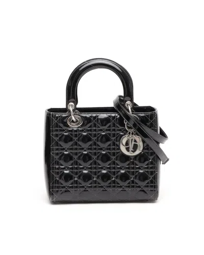 Dior Medium Lady  Shoulder Bag In Black