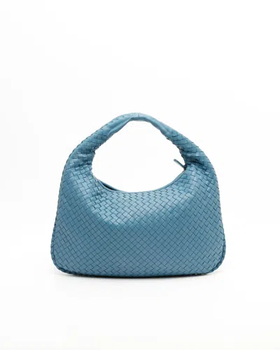 Bottega Veneta Medium Intrecciato Hobo Bag In Blue