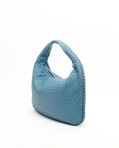 Bottega Veneta Medium Intrecciato Hobo Bag In Blue