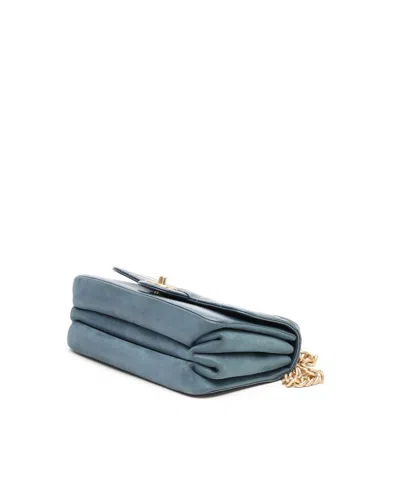 Pre-owned Chanel Classic Mini Chain Bag In Blue