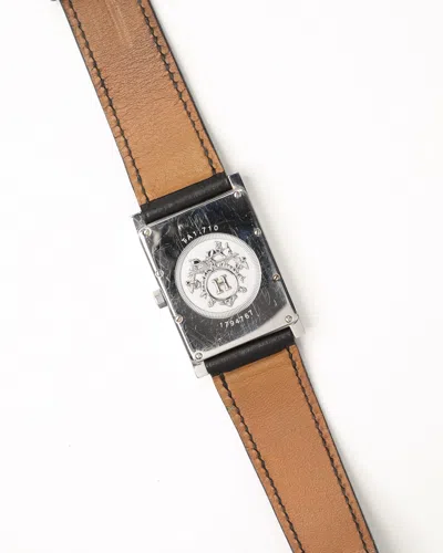 Pre-owned Hermes Hermès Tandem 26mm Ref Ta1.710 Watch In Gray