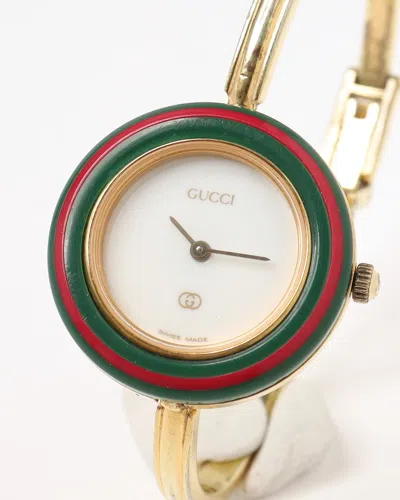 Gucci Change Bezel 26mm Ref 1100-l Watch In Gold