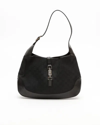 Gucci Large Gg Jackie Bag In Black