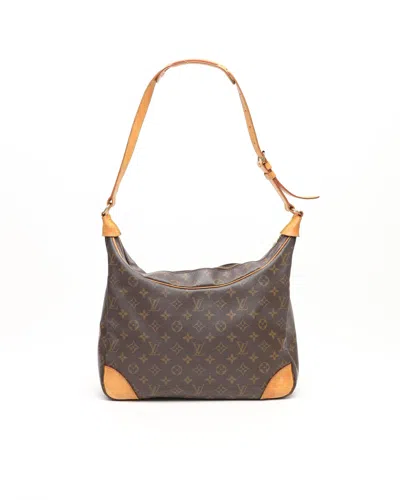 Pre-owned Louis Vuitton Monogram Boulogne 35 Bag In Brown