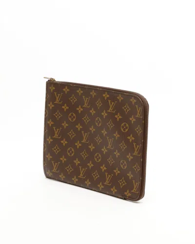 Pre-owned Louis Vuitton Monogram Computer Case In Brown