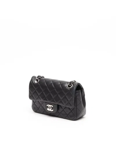 Pre-owned Chanel Classic Mini Rectangular Single Flap Bag In Black