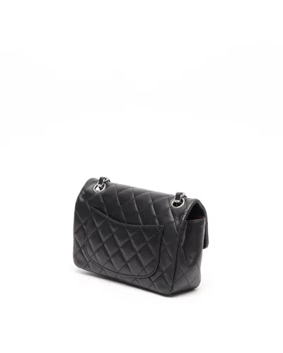 Pre-owned Chanel Classic Mini Rectangular Single Flap Bag In Black