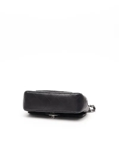 Pre-owned Chanel Classic Mini Rectangular Single Flap Bag In Black