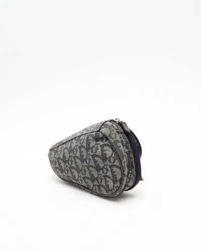 Dior Christian  Oblique Pouch In Blue