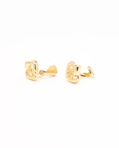 Dior Christian  Cd Clip-on Earrings In Gold