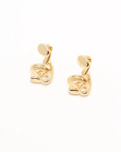 Dior Christian  Cd Clip-on Earrings In Gold