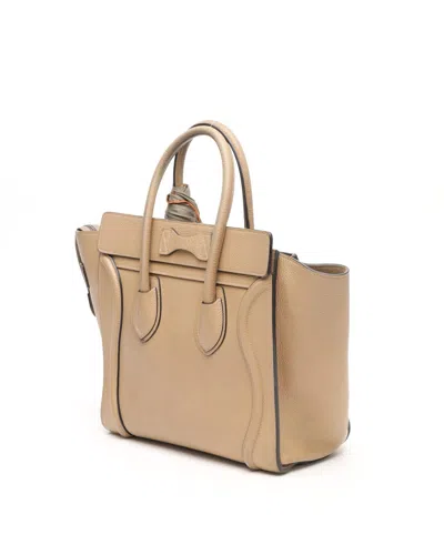 Celine Céline Luggage Micro Bag In Neutral