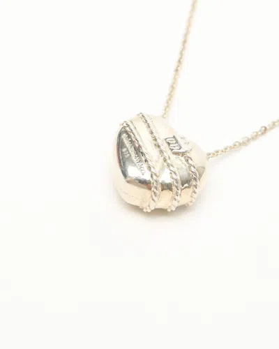 Tiffany & Co Heart And Arrow Silver Necklace In Gold