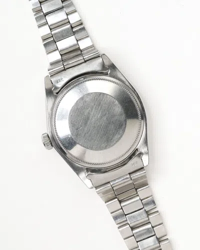 Rolex Oyster Perpetual Date 34mm Ref 1501 Rare Blue Sigma Dial Watch In Metallic