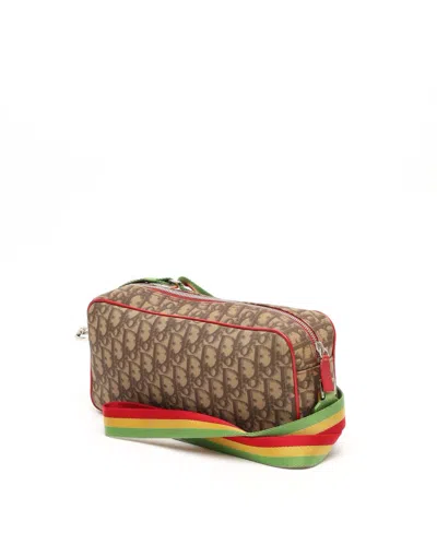 Dior Christian  Oblique Rasta Camera Bag In Multi