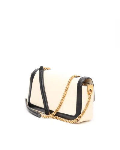 Fendi Medium Chain Baguette Bag In White