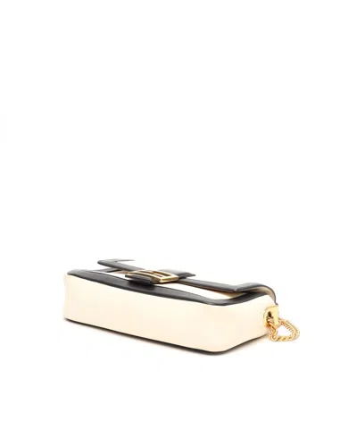 Fendi Medium Chain Baguette Bag In White
