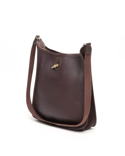 Pre-owned Hermes Hermès Clemence Vespa Pm Bag In Brown