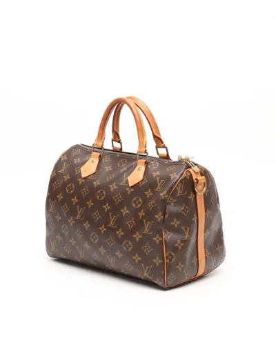 Pre-owned Louis Vuitton Monogram Speedy Bandoulière 30 Bag In Brown