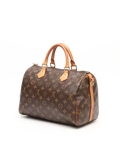 Pre-owned Louis Vuitton Monogram Speedy Bandoulière 30 Bag In Brown