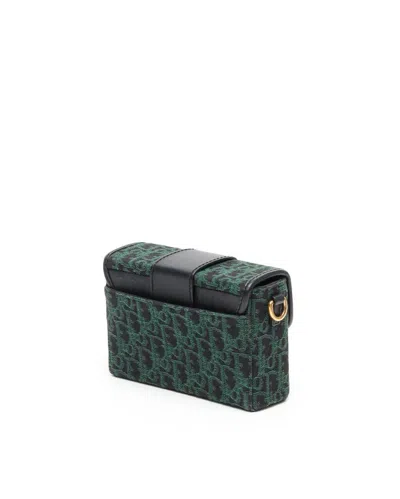 Dior Christian  Oblique Montaigne Box Bag In Blue