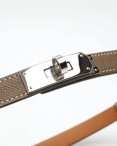 Pre-owned Hermes Hermès Kelly 18 Belt In Brown