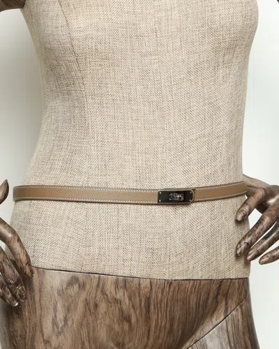 Pre-owned Hermes Hermès Kelly 18 Belt In Brown