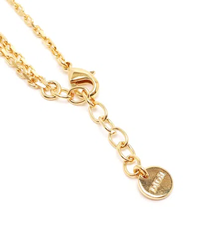 Dior Christian  Petit Cd Rhinestone Bracelet In Gold