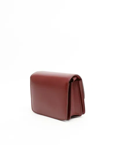 Celine Céline Small Classic Box Bag In Burgundy