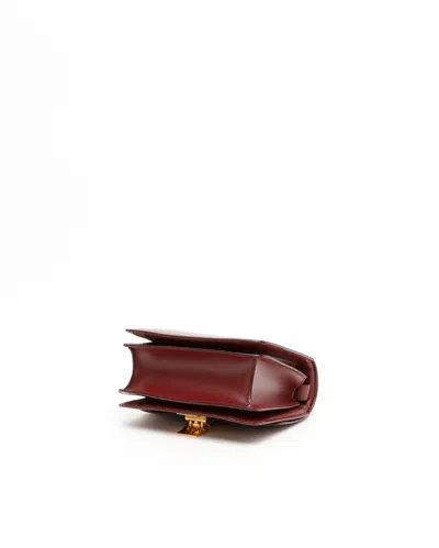 Celine Céline Small Classic Box Bag In Burgundy