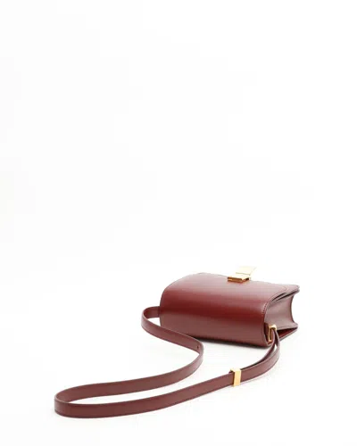 Celine Céline Small Classic Box Bag In Burgundy