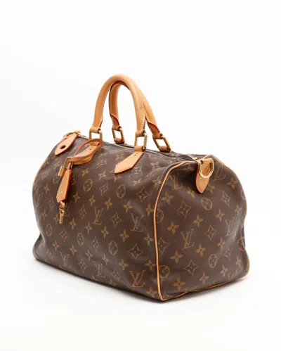 Pre-owned Louis Vuitton Monogram Speedy P9 Bandoulière 40 Weekend Bag In Brown