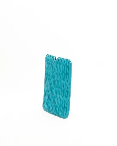 Miu Miu Matelassé Ipad Case In Green