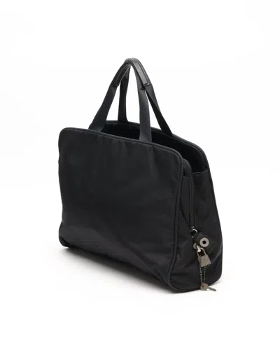 Prada Tessuto Business Bag In Black