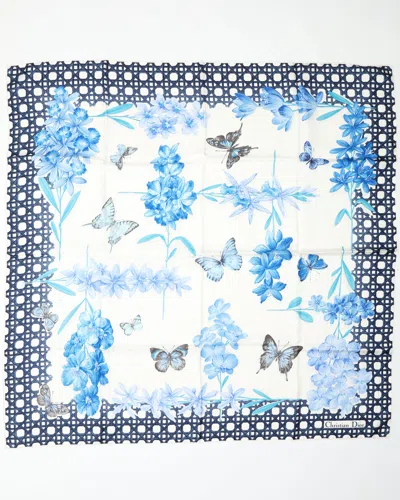 Dior Christian  90 Silk Scarf In Black