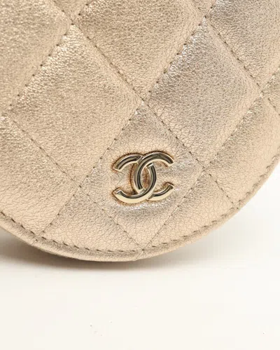 Pre-owned Chanel Cc Coin & Airpod Case In Gold