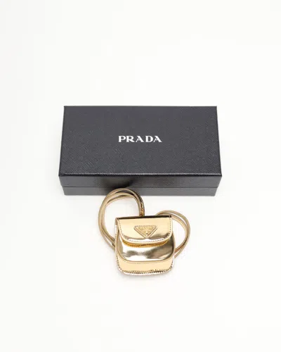 Prada Earphone Case In Gold